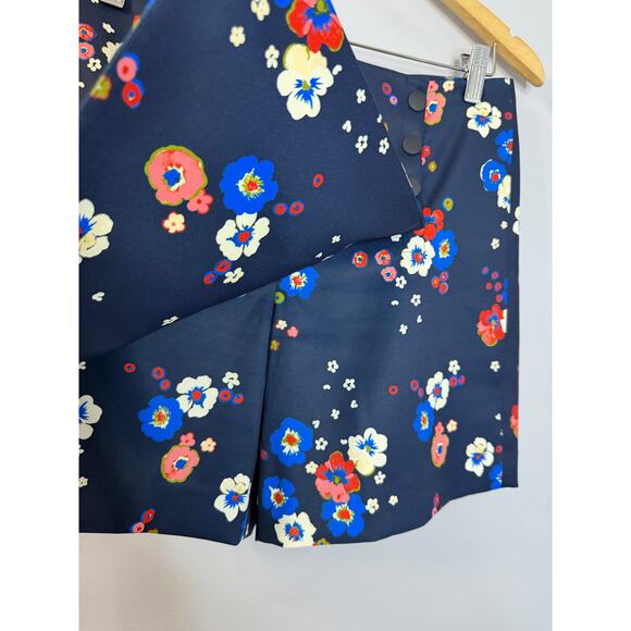 Tory Burch Sport Women’s Printed Tech Twill Golf Skort Navy Pansy Bouquet Sz S - Picture 6 of 12